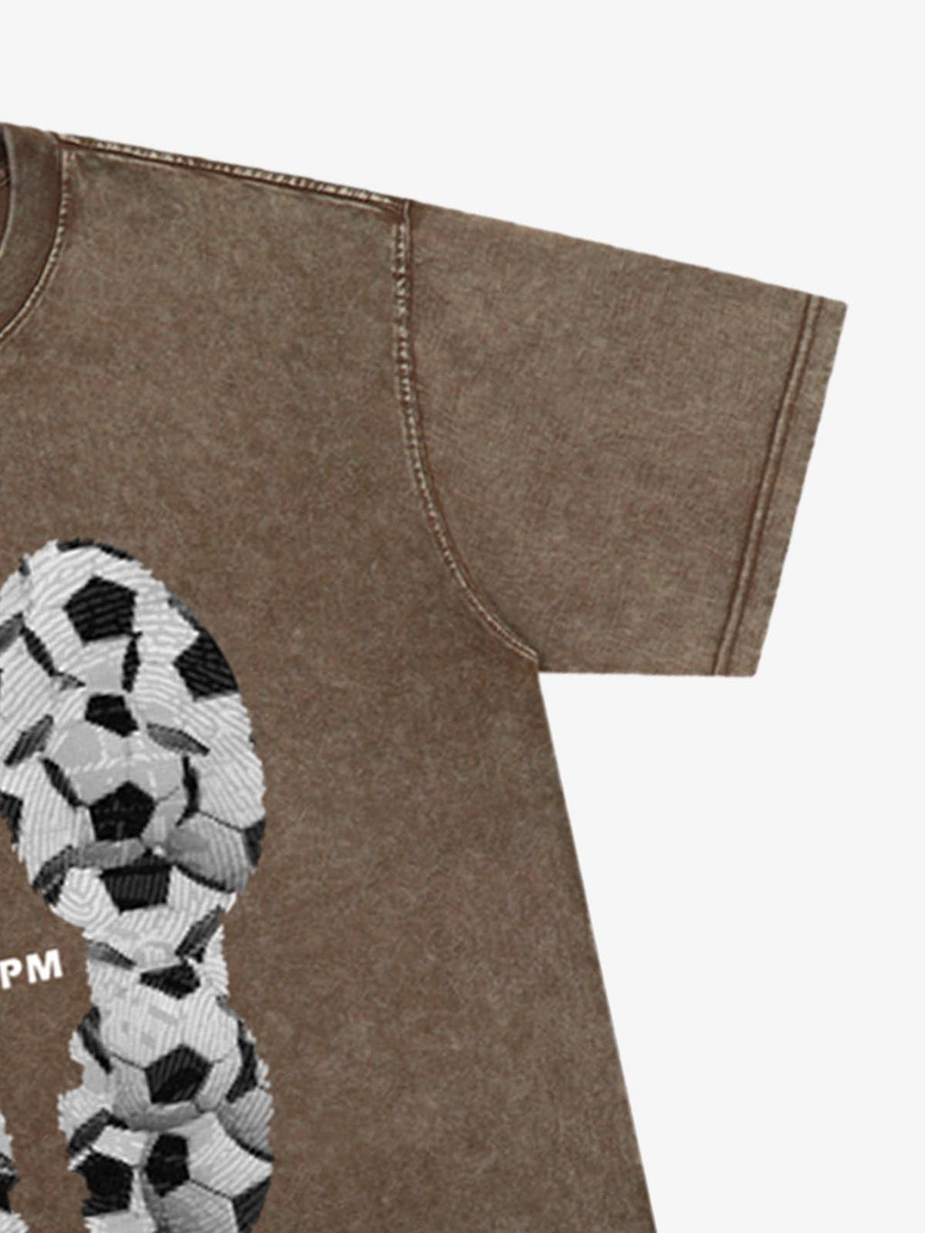 Soccer Ball Footprint Graphic T-Shirt