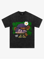 Street Cartoon Sneaker Graffiti Sneaker T-shirt