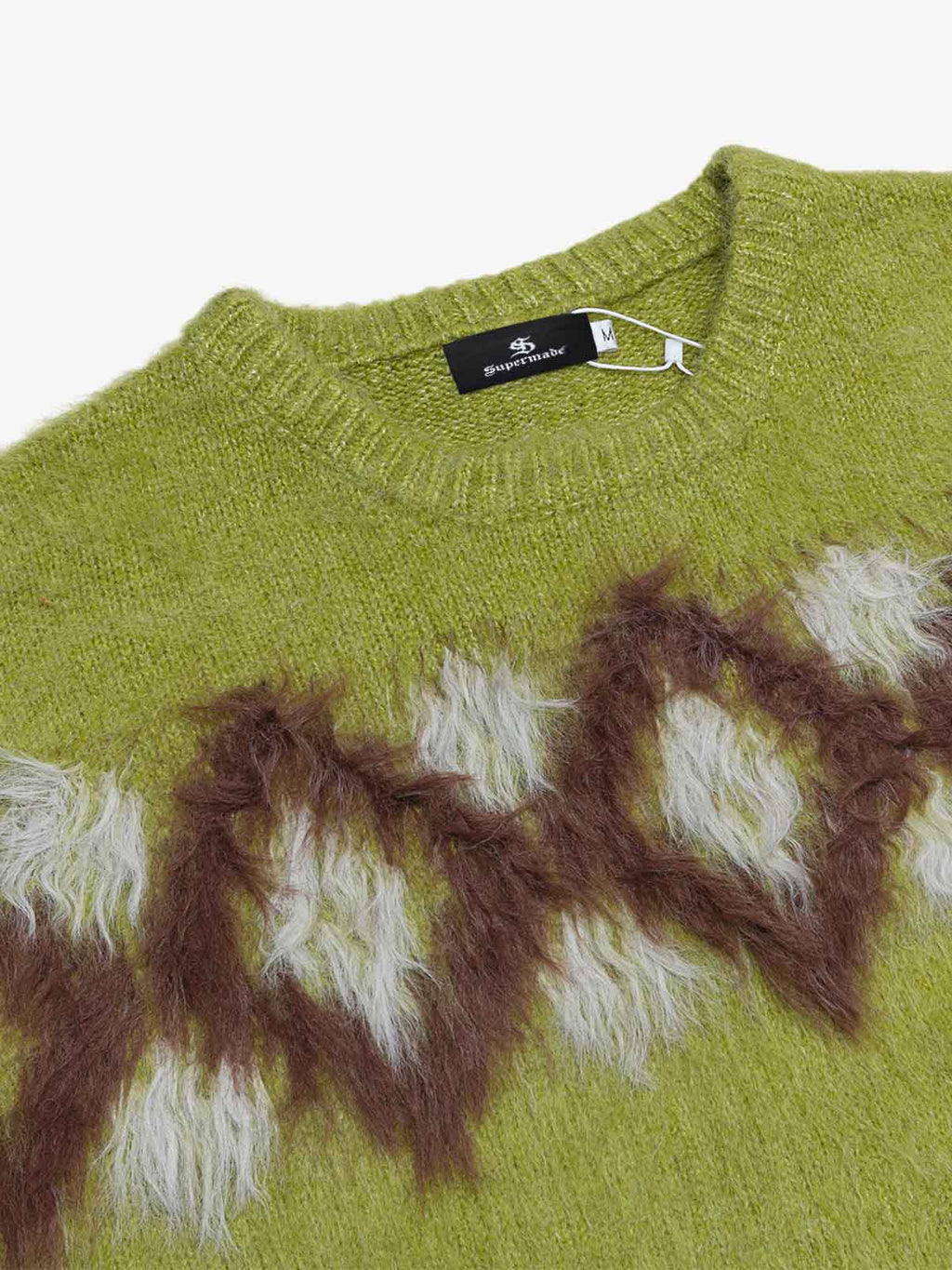 Retro Fuzzy Argyle Jacquard Knit Sweater