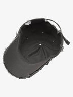 Vintage Frayed Panel Cotton Baseball Cap