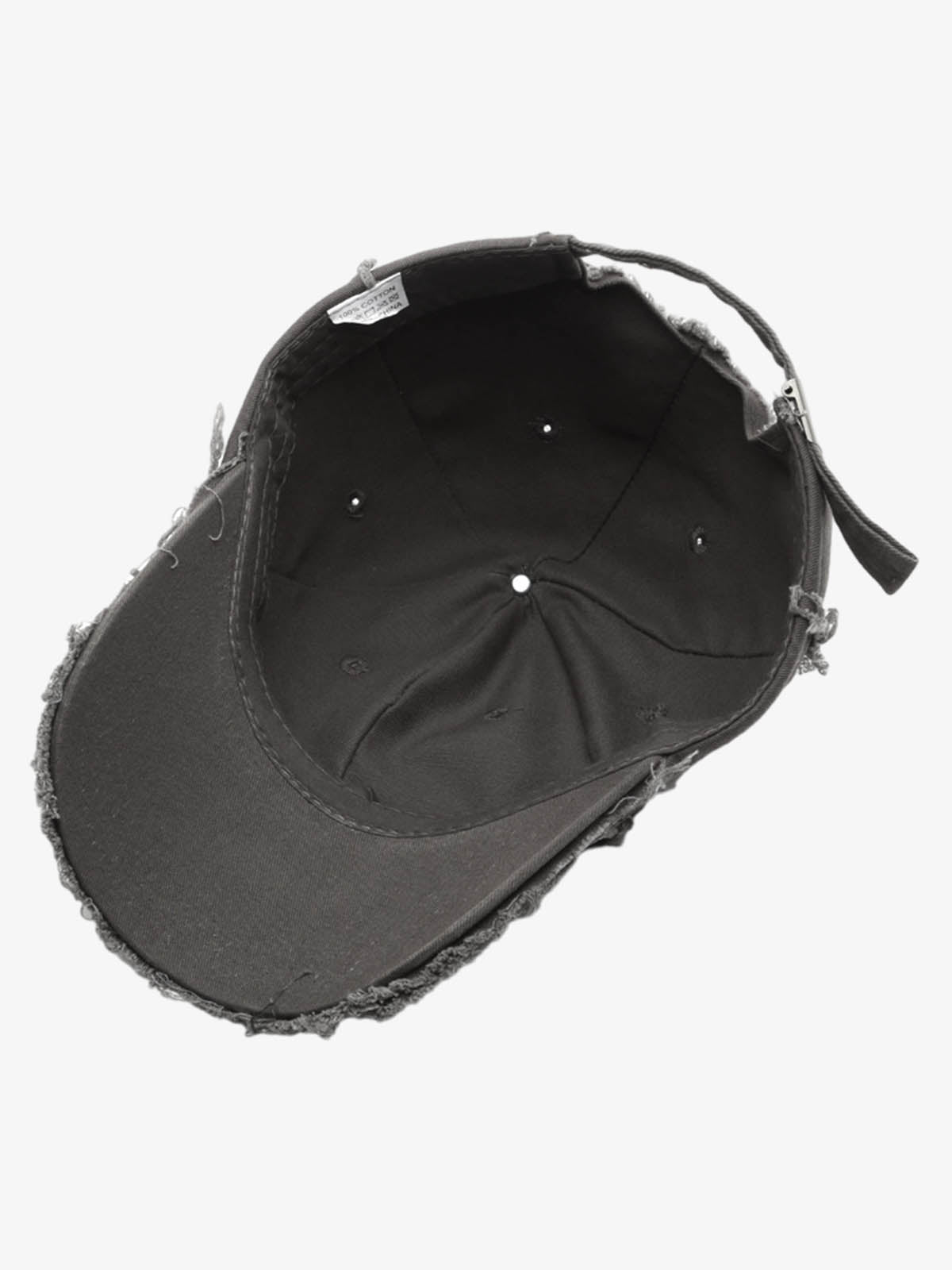 Vintage Frayed Panel Cotton Baseball Cap