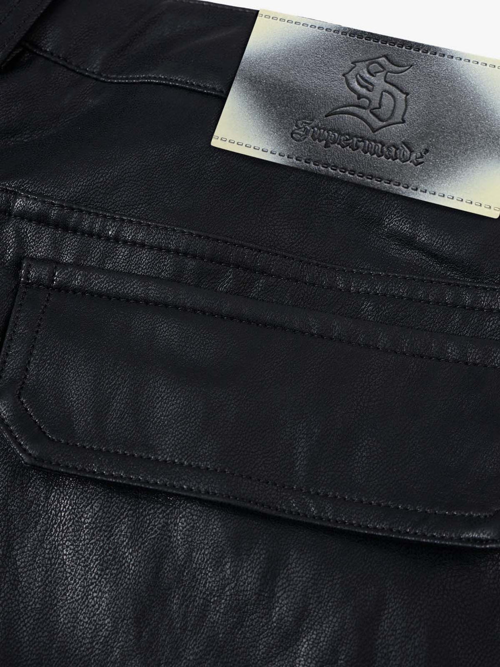 Faux Leather Cargo Jorts