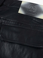 Faux Leather Cargo Jorts