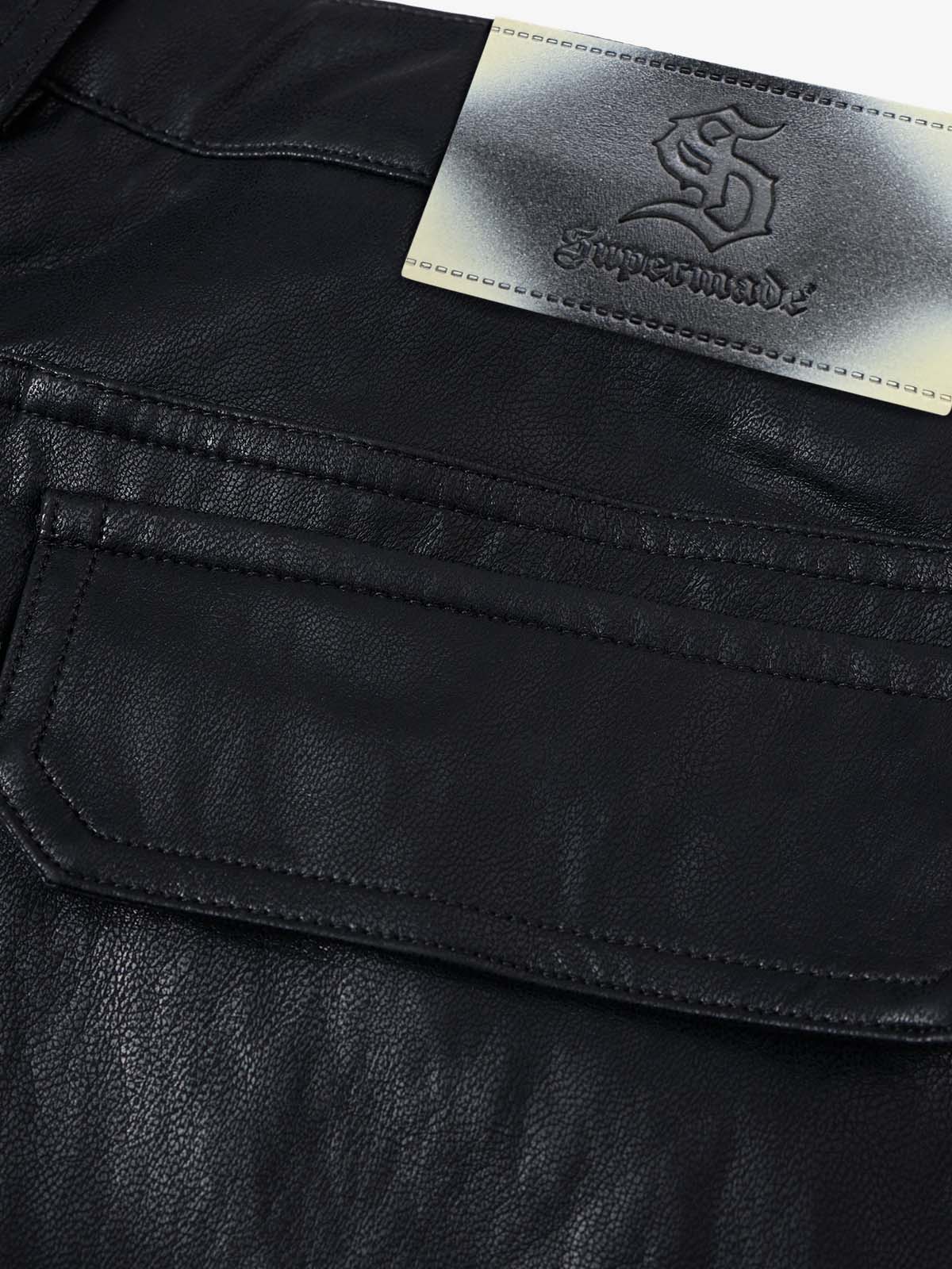 Faux Leather Cargo Jorts