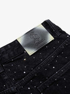 Star Rhinestone Embellished Baggy Jeans