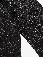 Retro Denim Full Rhinestone Design Baggy Jeans - 2545