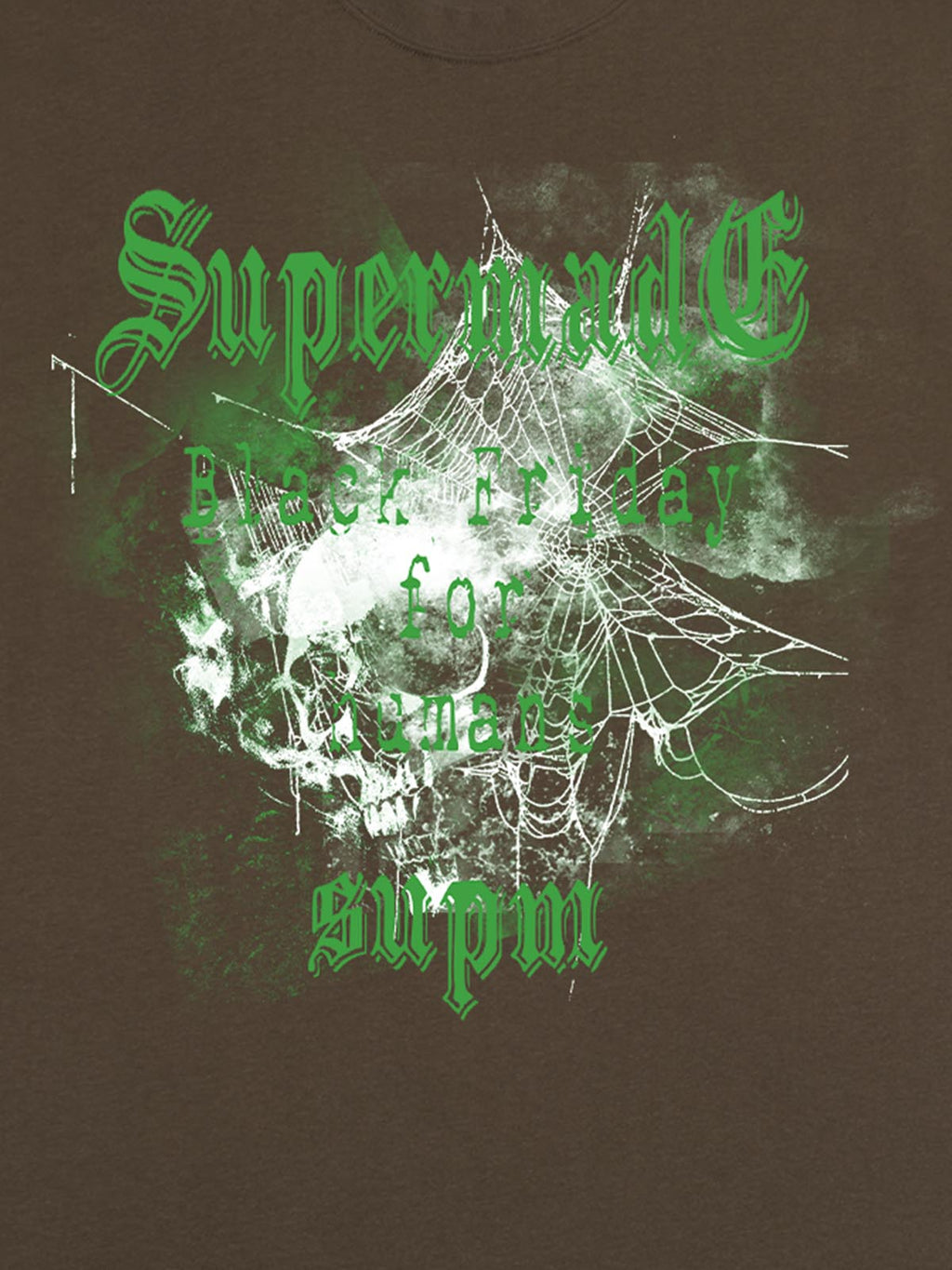 Gothic Skull Spiderweb Graphic T-Shirt