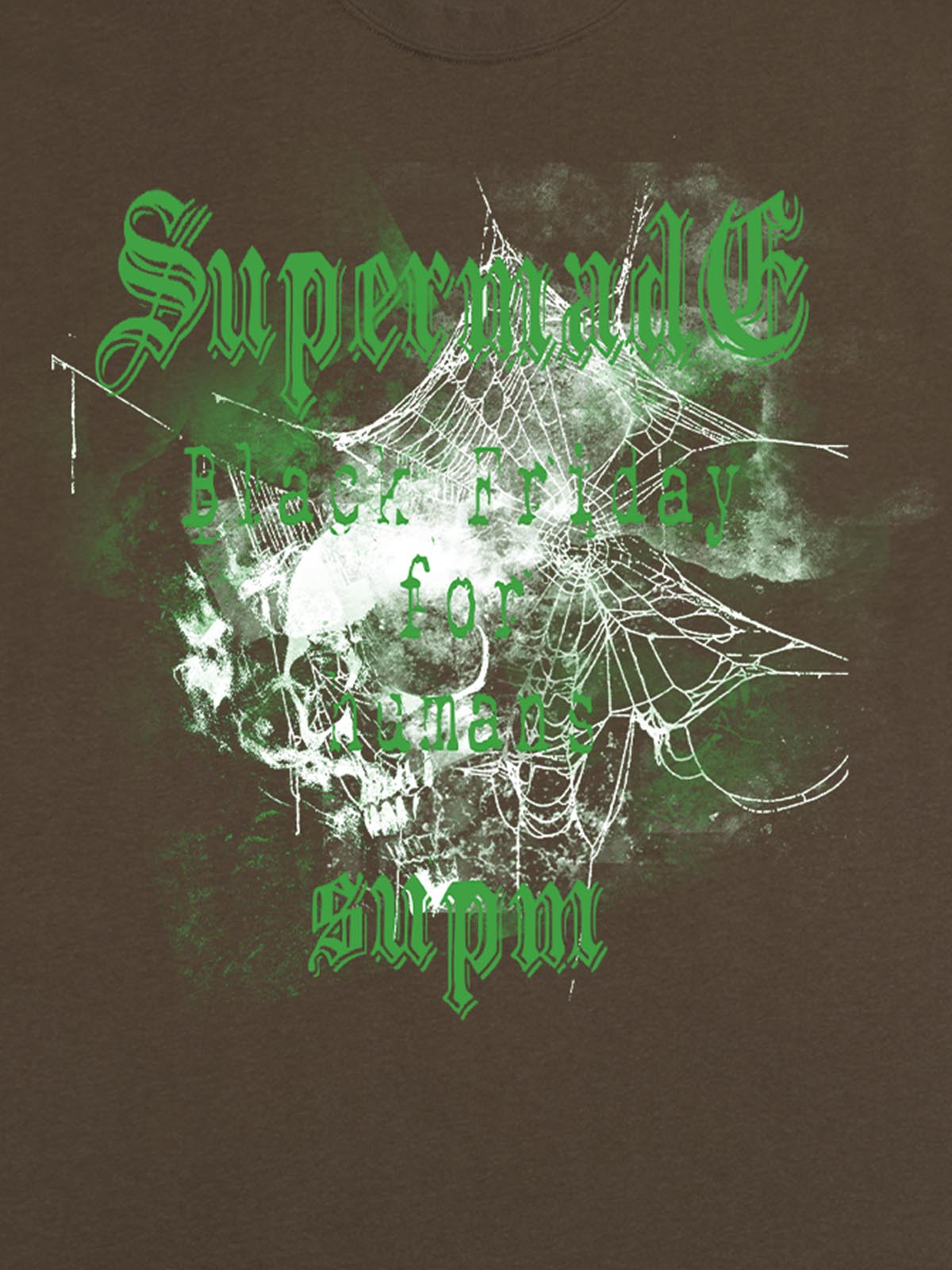Gothic Skull Spiderweb Graphic T-Shirt