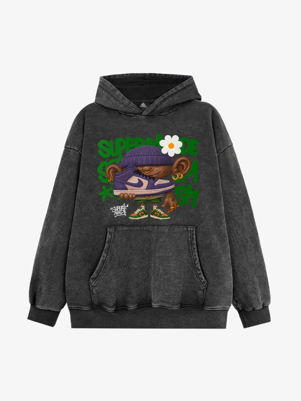 Street Cartoon Trend Sneakers Boy Hoodie