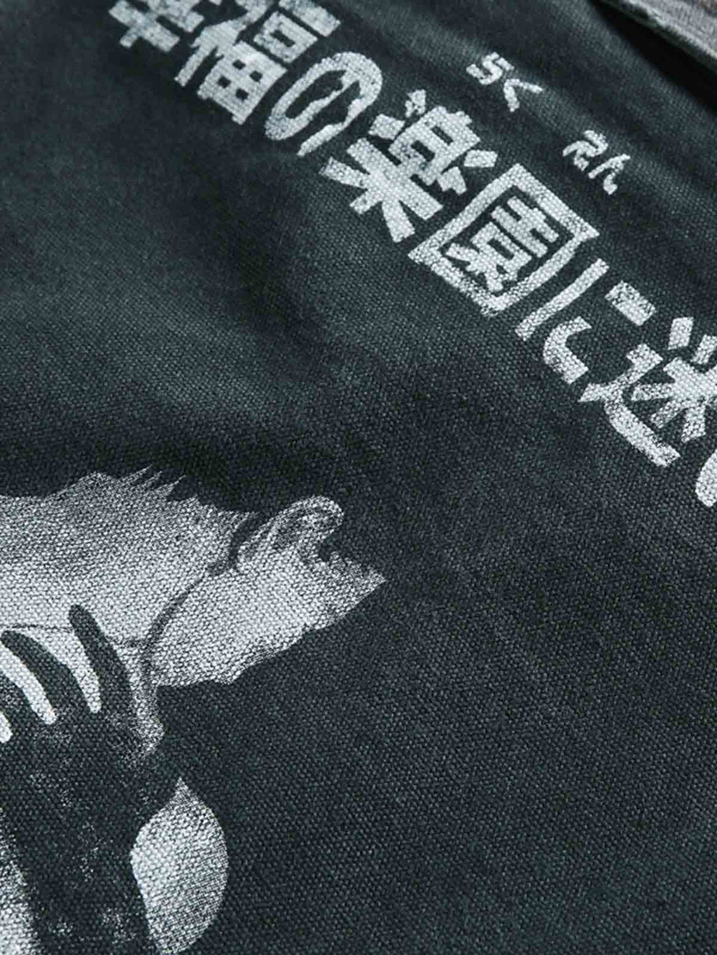 Vintage Washed Character Graphic Jacket