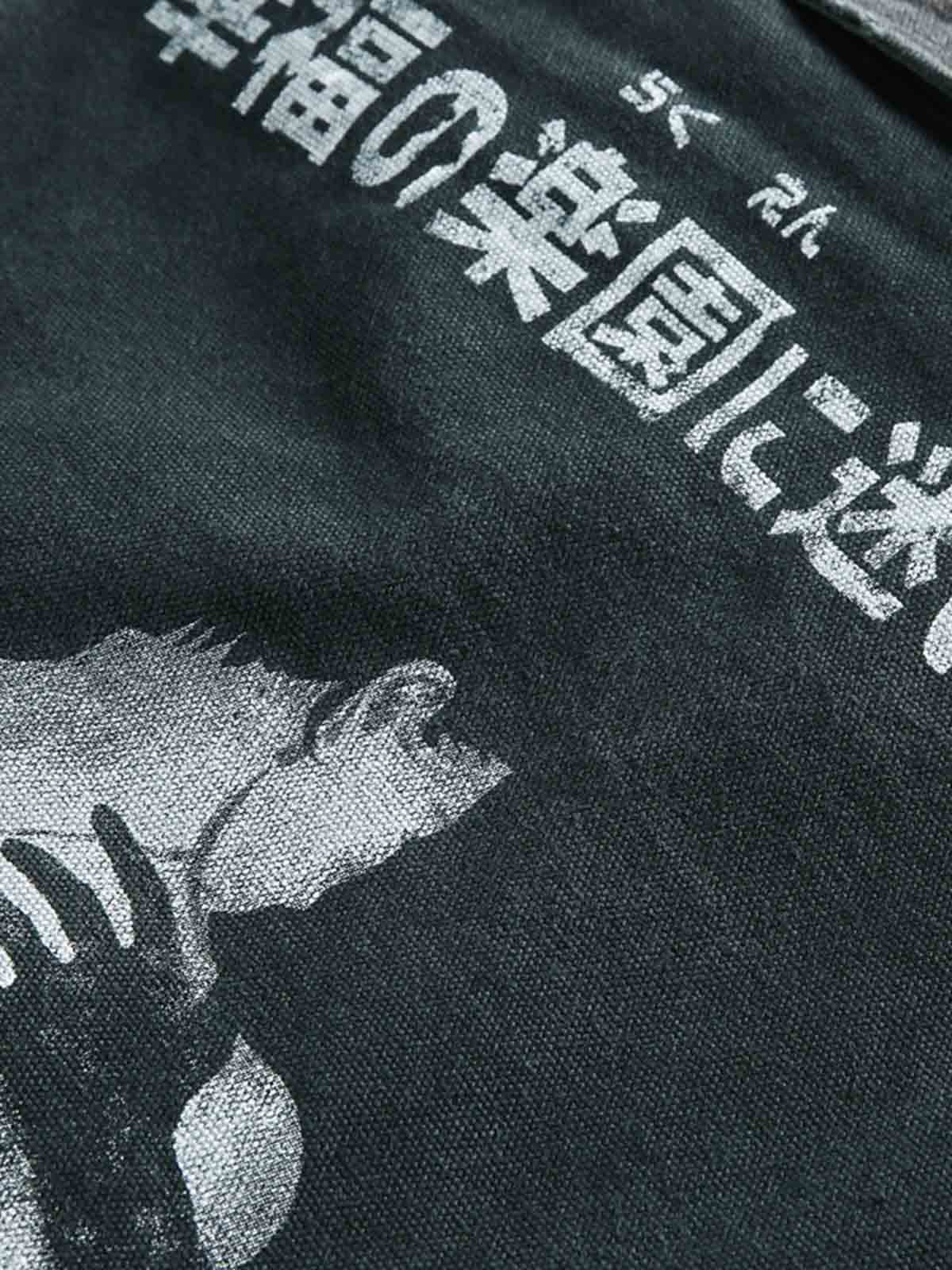 Vintage Washed Character Graphic Jacket