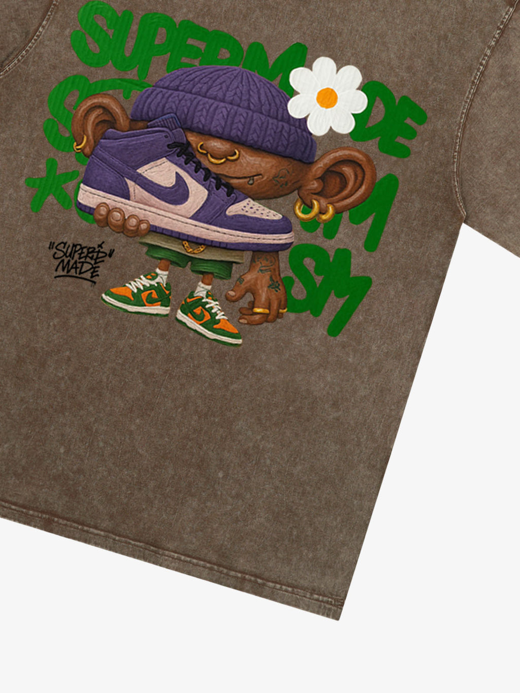 Street Cartoon Sneaker Graffiti Sneaker T-shirt