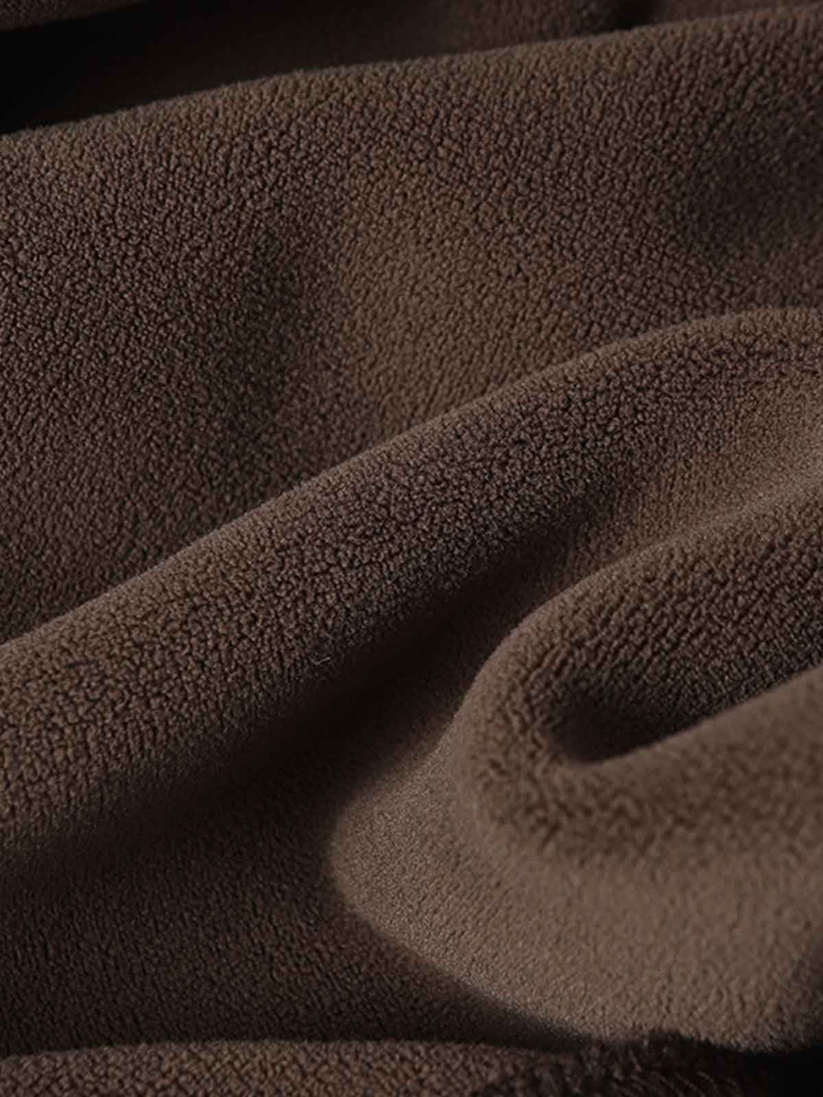 Distressed Patchwork Raw-Edge Layered-Hem Fleece Hoodie