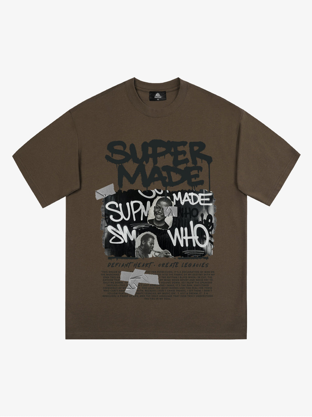 Streetwear Graffiti Character Collage Graphic T-Shirt