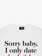 Street Contrast Design Slogan Print Round Neck Sweatshirt