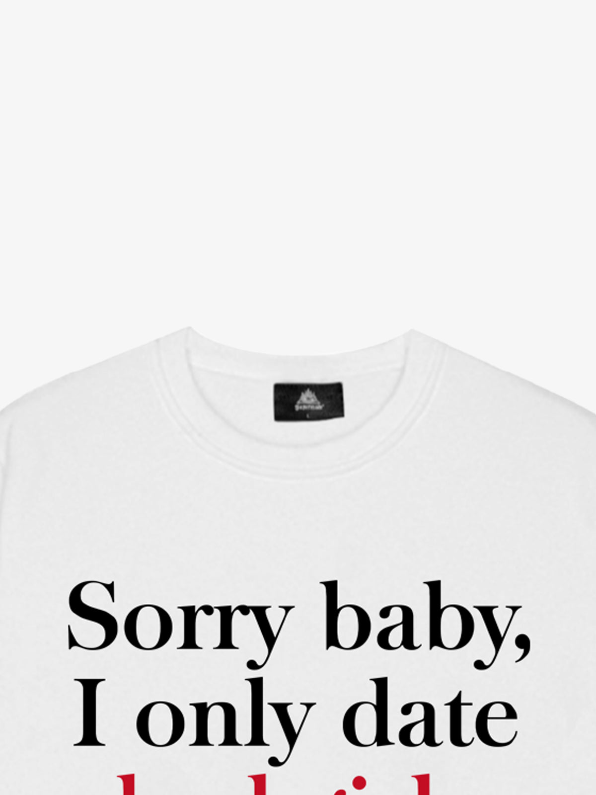 Street Contrast Design Slogan Print Round Neck Sweatshirt