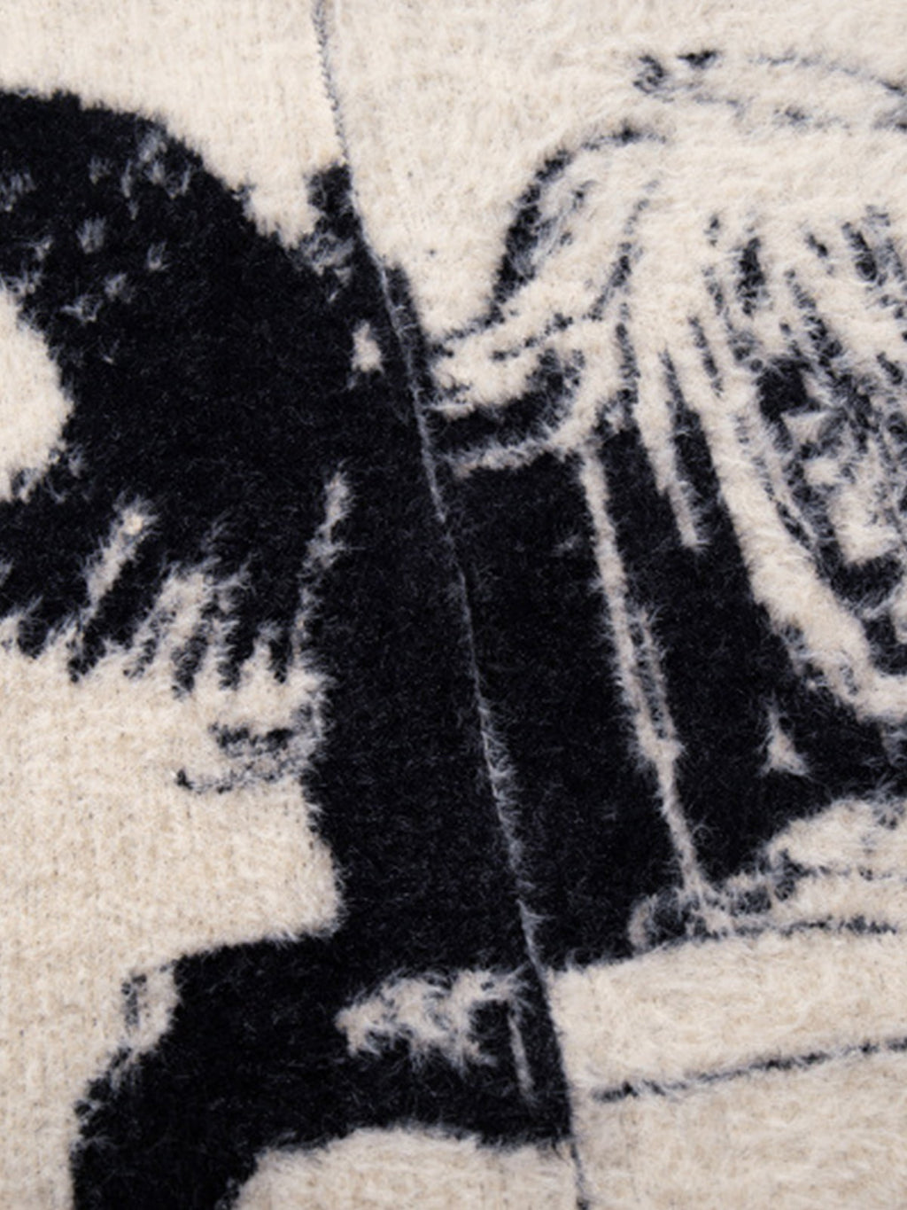 Street Subculture Angel Jacquard Cardigan Sweater