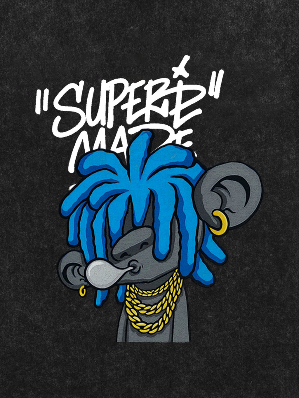 Theprecipice Graffiti Trend Blue Dreadlock Boy T-Shirt