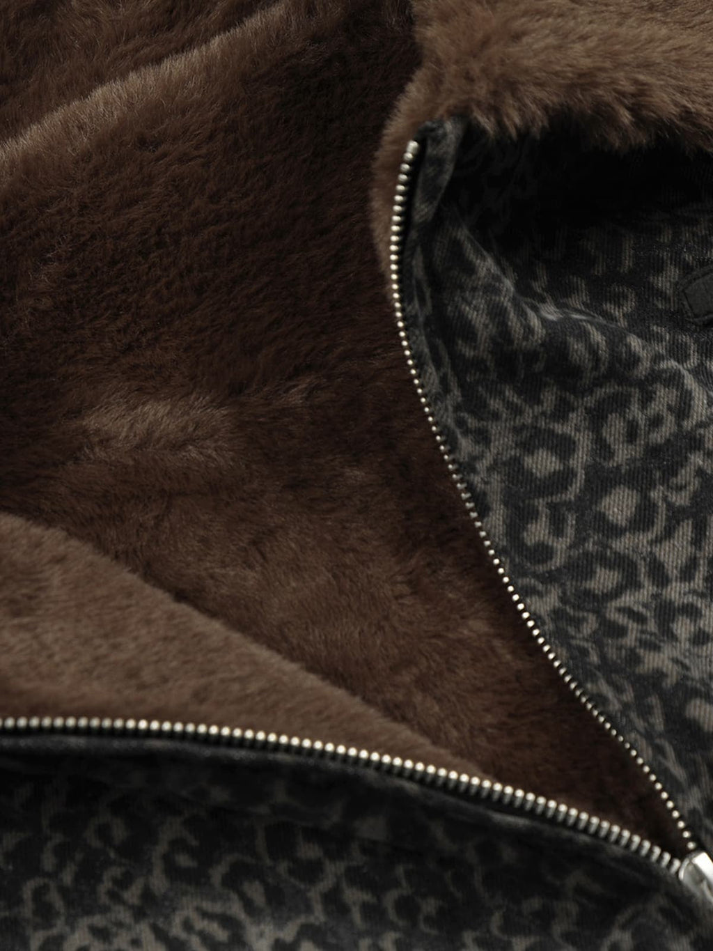 Vintage Leopard Print Fleece Zip Up Vest