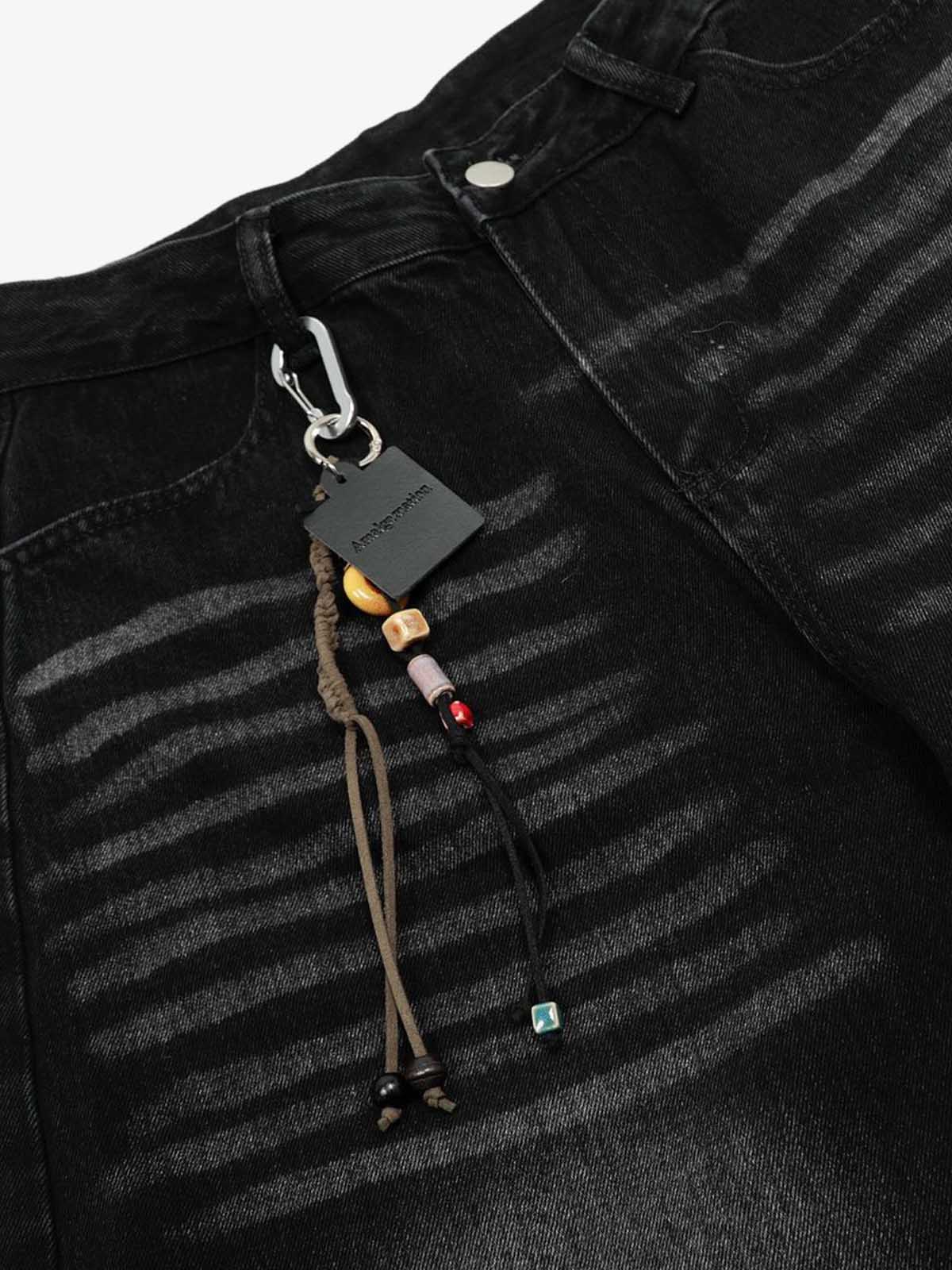 Vintage Embroidered Cross Washed Scimitar Jeans