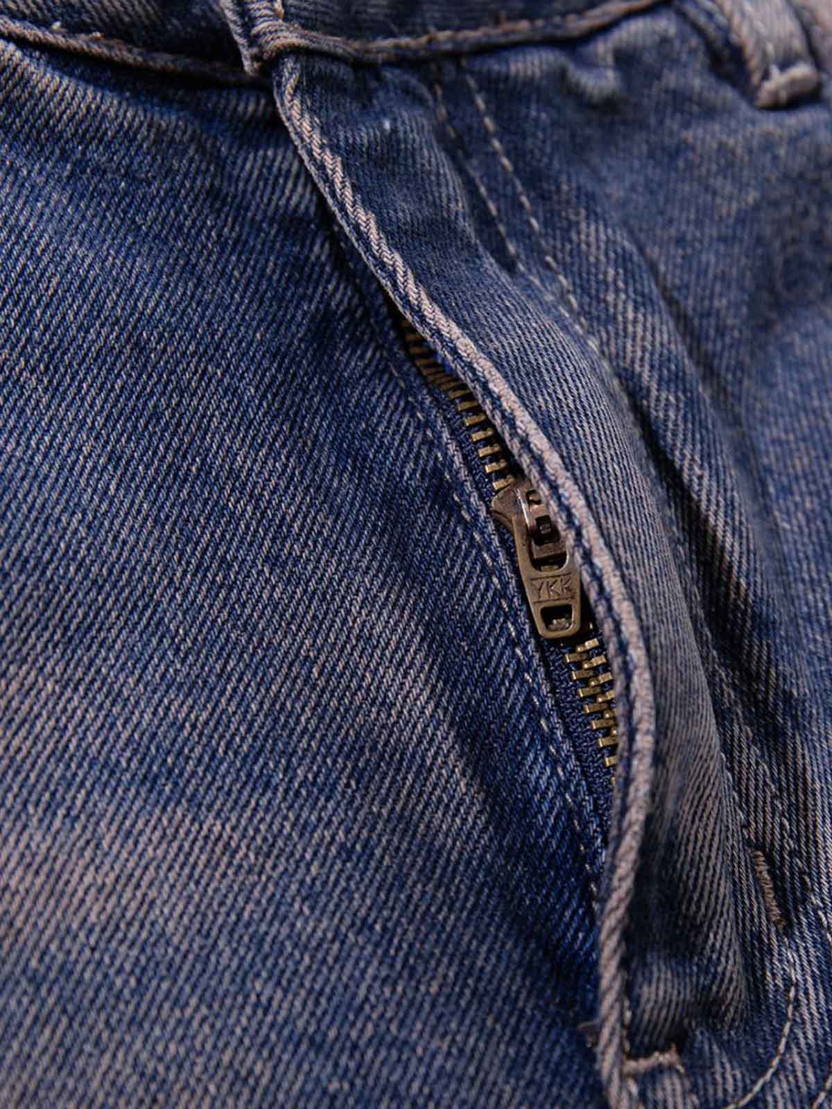 Slash Distressed Washed Denim Jeans
