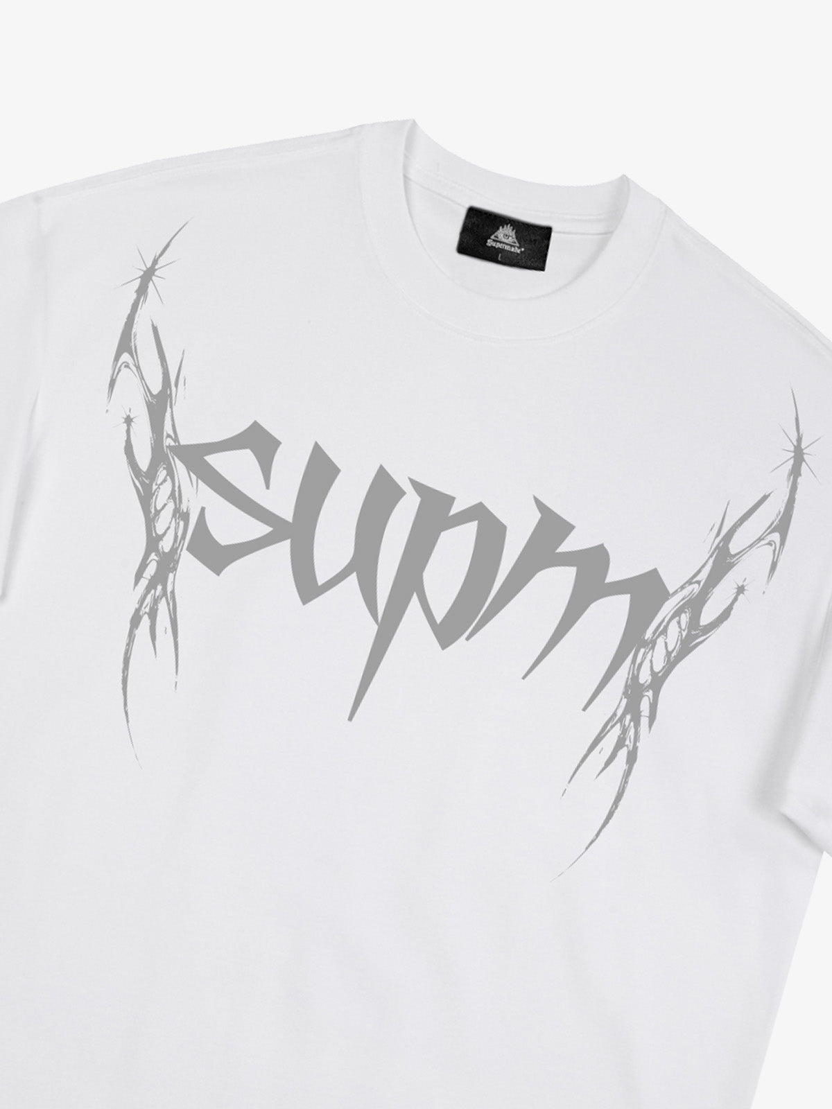 SUPM Gothic Sharp Letter Graphic T-Shirt