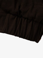 Street Punk Oblique Zipper Lambswool Collar Quilted Jacket