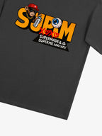SUPM Trendy Hip-Hop Monkey Graffiti Font T-Shirt