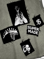 Ripped Graphic Patch Sleeveless Vest
