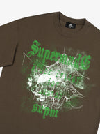Gothic Skull Spiderweb Graphic T-Shirt