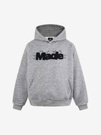precipice Striped Terry Embroidery "Made" Hoodie