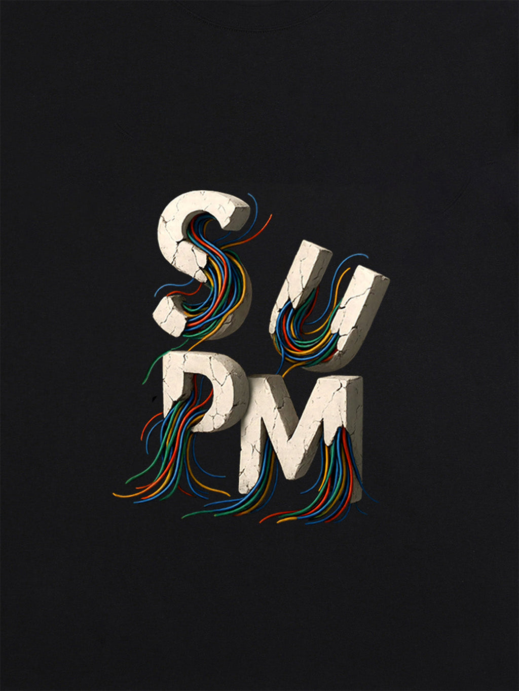 SPMD Letter Cable Graphic T-Shirt