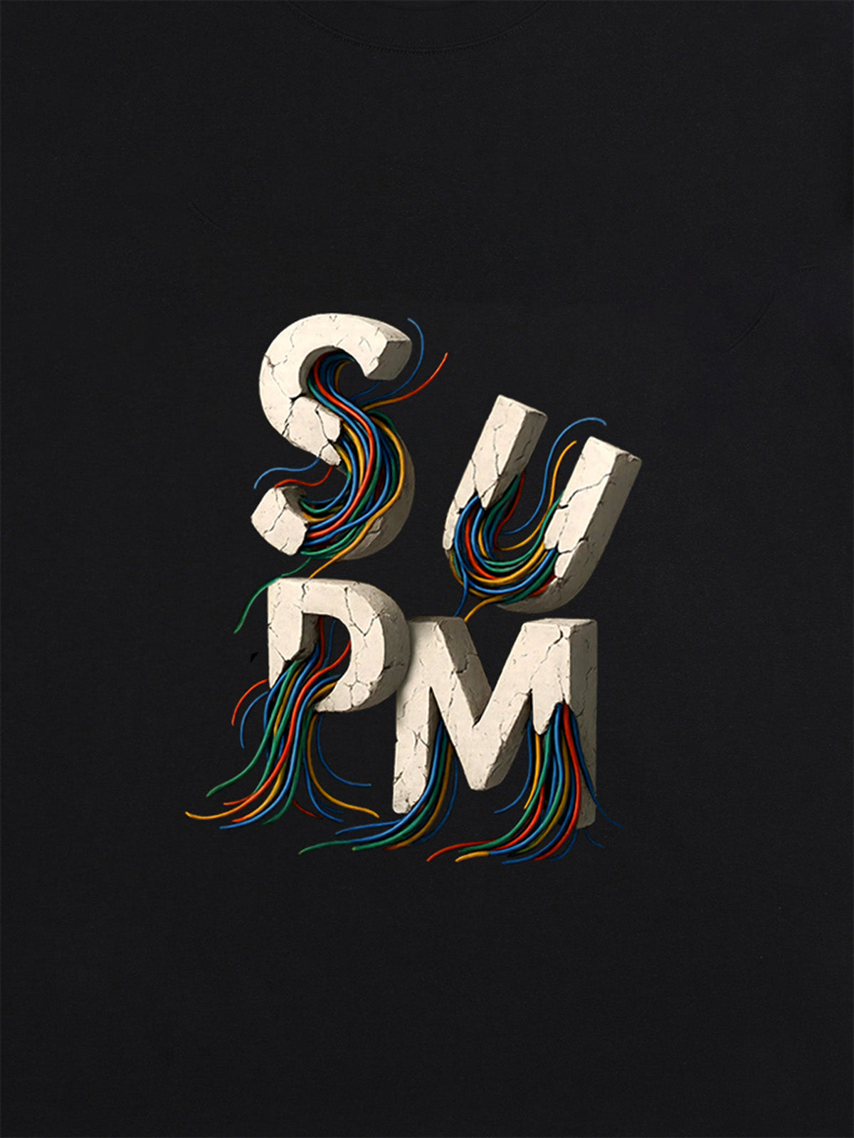 SPMD Letter Cable Graphic T-Shirt