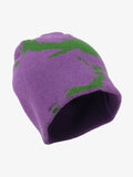 Contrast Color Jacquard Knit Beanie