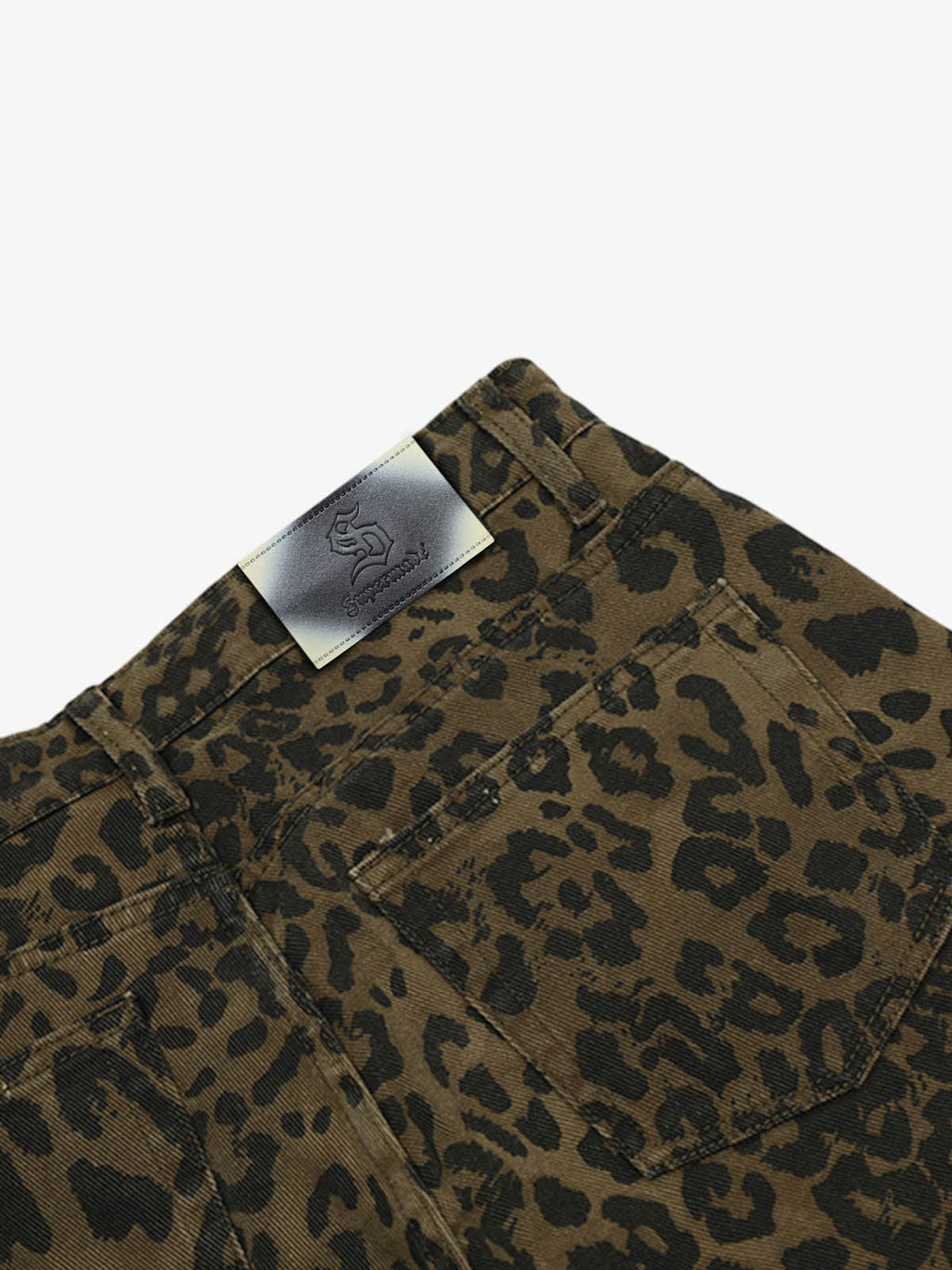 Leopard Print Cotton Wide Leg Jorts