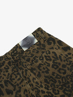 Leopard Print Cotton Wide Leg Jorts