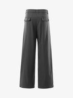 Pleated Drape Bootcut Suit Pants - 2588