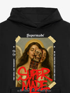 Skull And Face Two Soul Pattern Hoodie