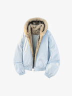 Street Faux Fur Collar Hooded Windproof Padded Jacket