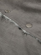 Vintage Dual-layer Collar Fleece-lined Zipper Jacket