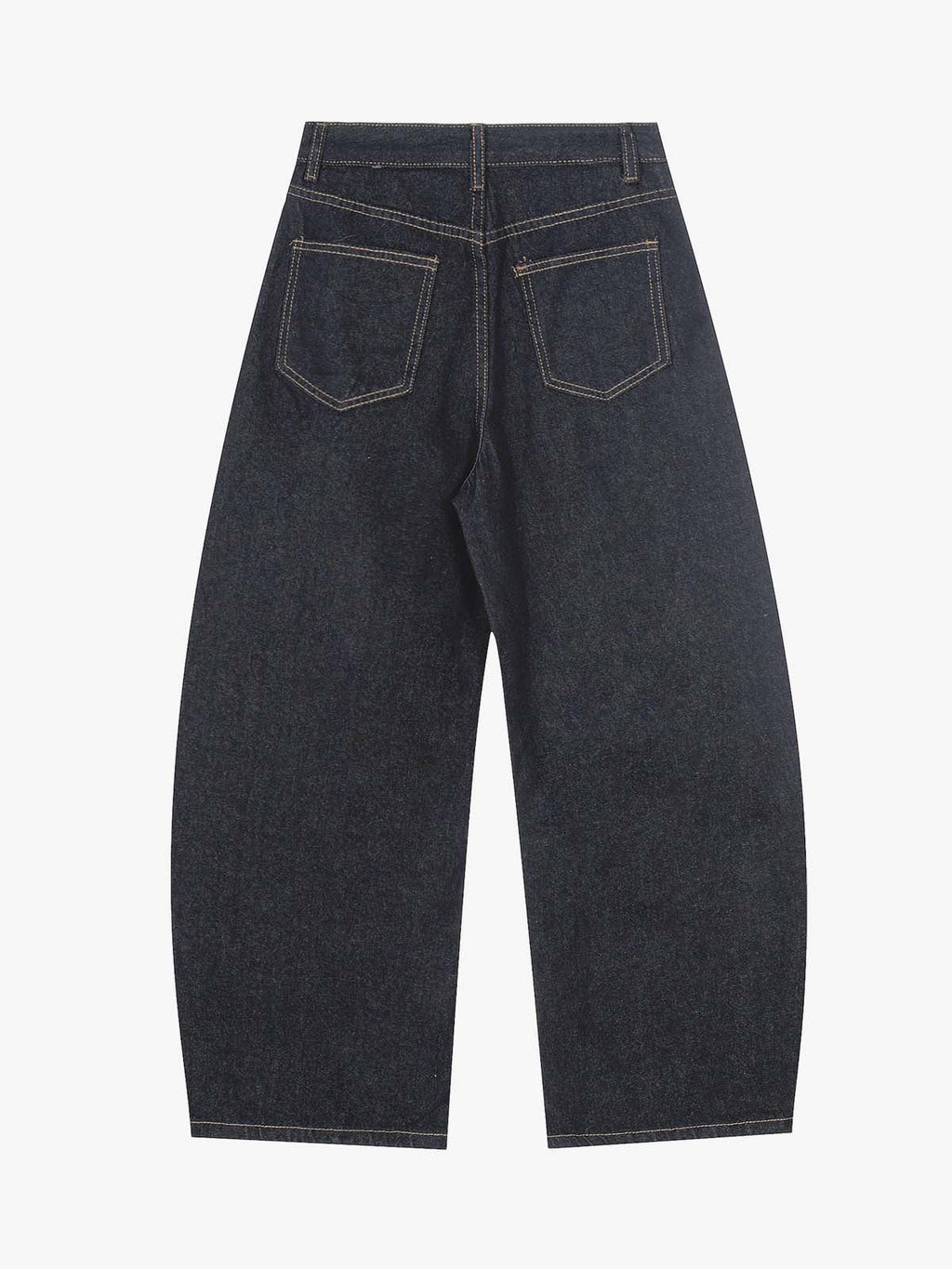 Contrast Panel Barrel Denim Jeans with Chain Detail