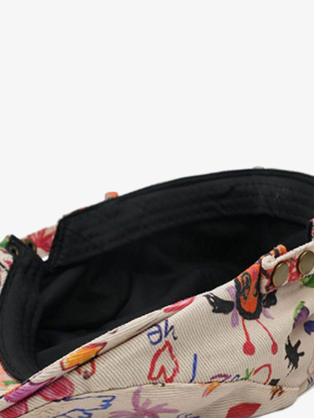 Graffiti Doodle Print Cotton Newsboy Cap