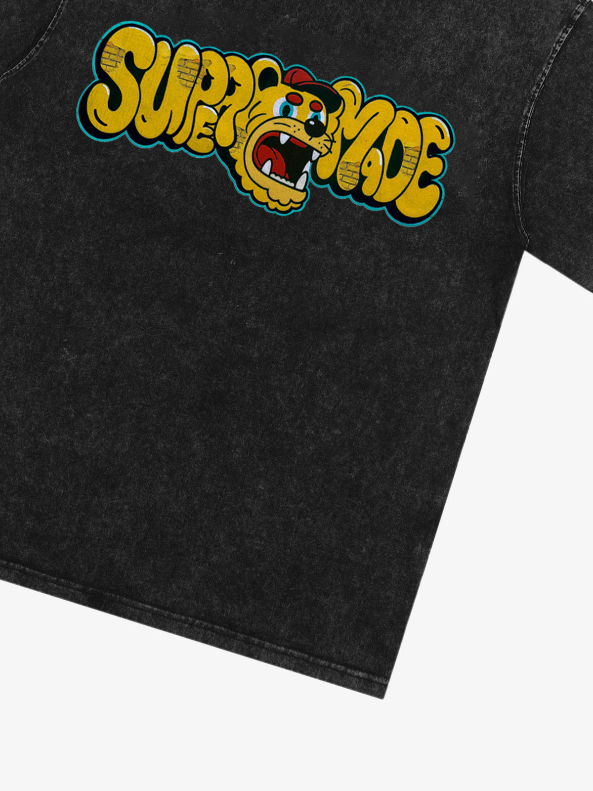 Street Graffiti Trendy Tiger Head Font T-Shirt