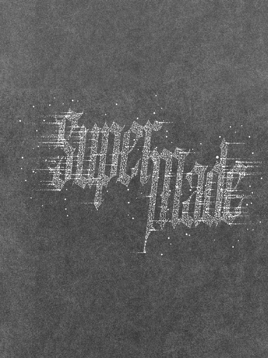 Washed Gothic Letter Imitation Diamond T-Shirt