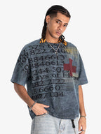 Vintage Washed Number Graphic T-Shirt