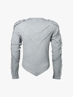 Vintage Washed Sculpted Seam Ribbed Long Sleeve T-Shirt