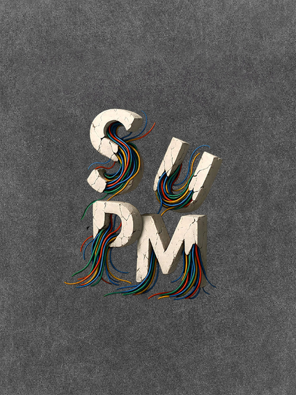 SPMD Letter Cable Graphic T-Shirt