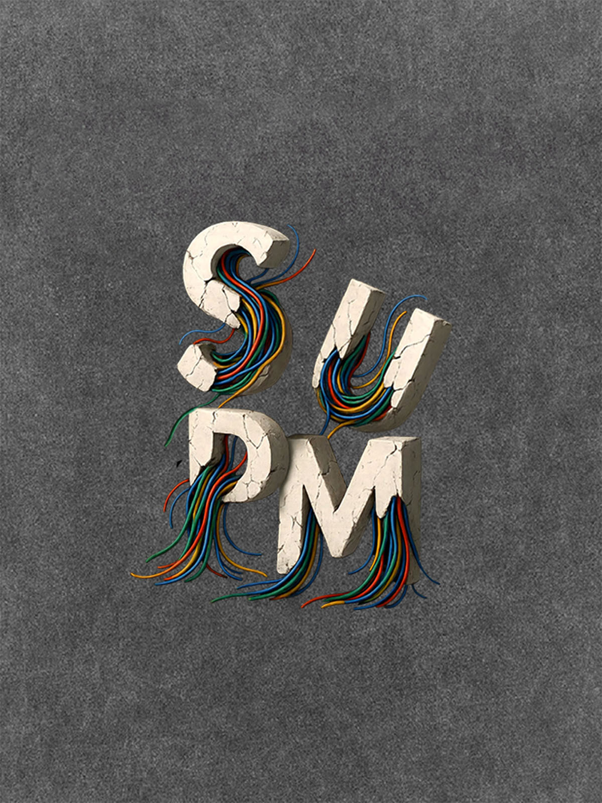 SPMD Letter Cable Graphic T-Shirt
