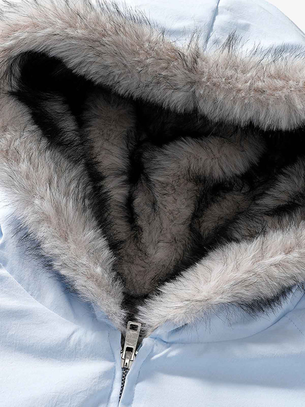 Street Faux Fur Collar Hooded Windproof Padded Jacket