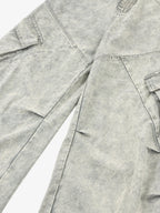 Vintage Washed Multi-Pocket Barrel Jeans